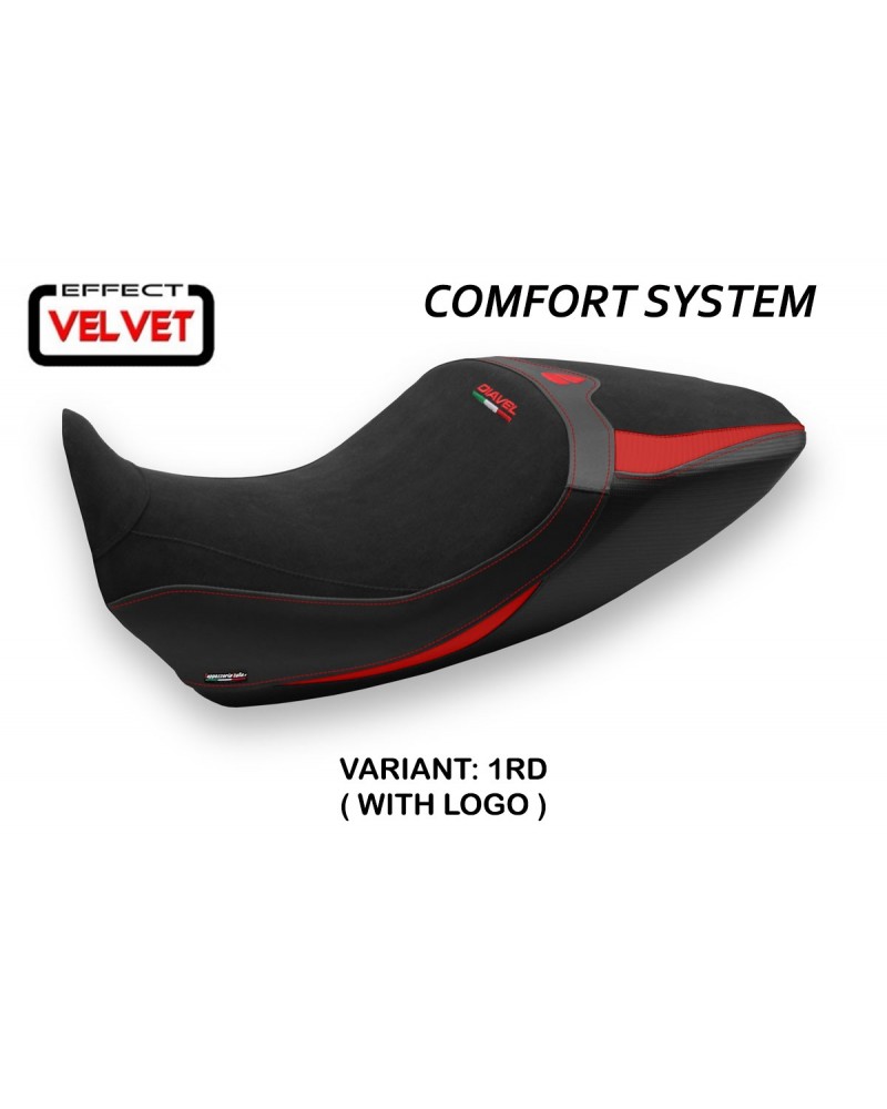 Rivestimento sella compatibile Ducati Diavel 1260 (19-22) modello Saranda 1 velvet comfort system